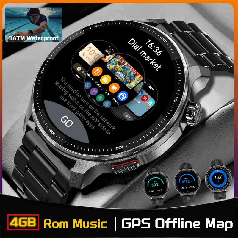 Fall Detection Watch - NEW 4G Memory GPS Offline Map