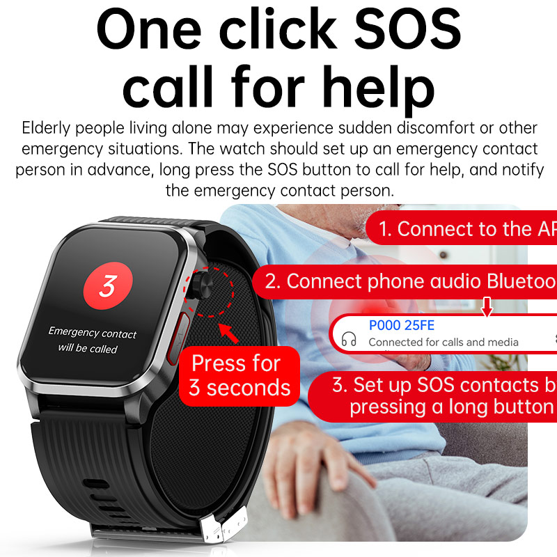 P300pro BT Call Air Pump Airba – Fall Detection Watch recenzja i cena