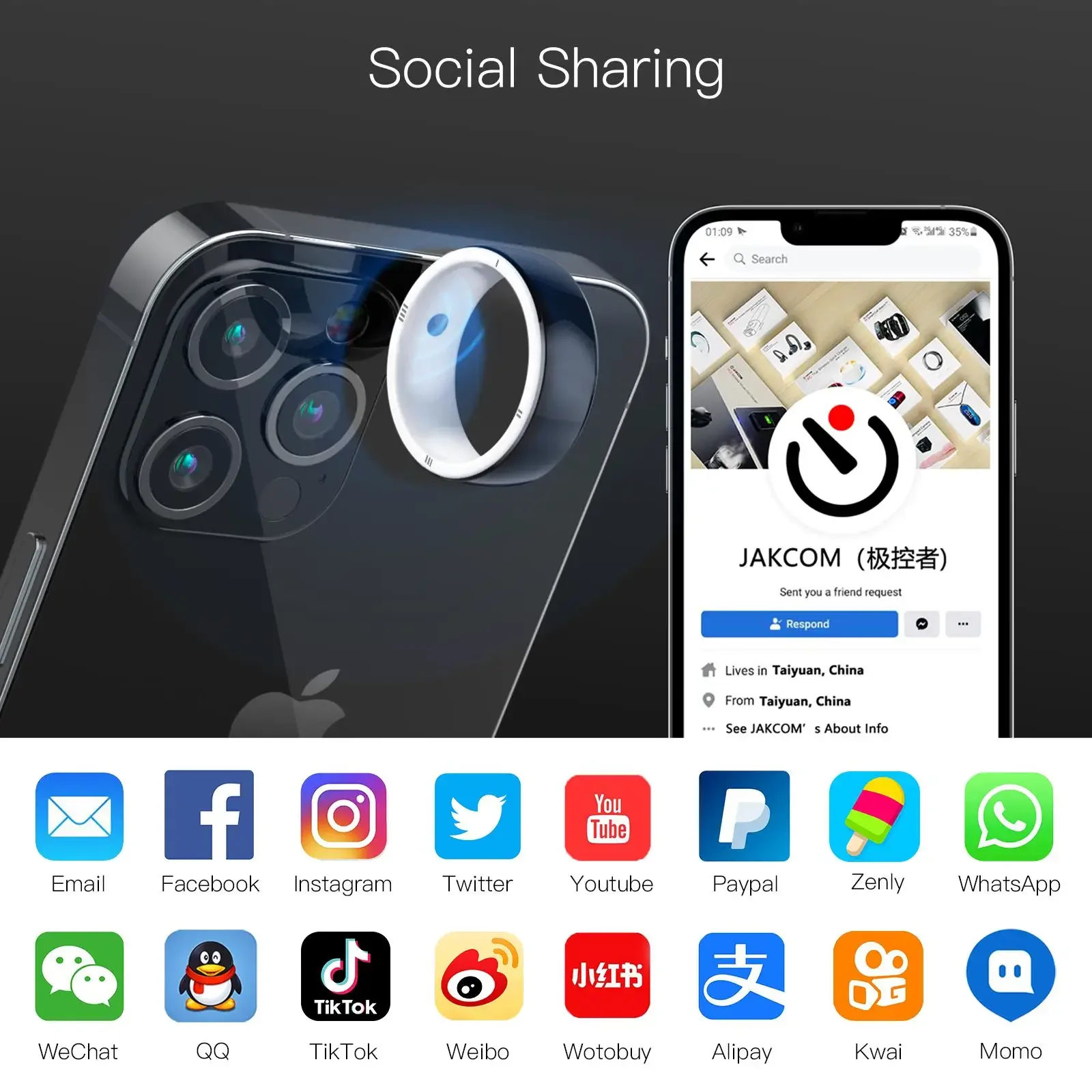 2026 New Jakcom R5 Smart Ring  – Smart Ring Nfc Pay recenzja i cena