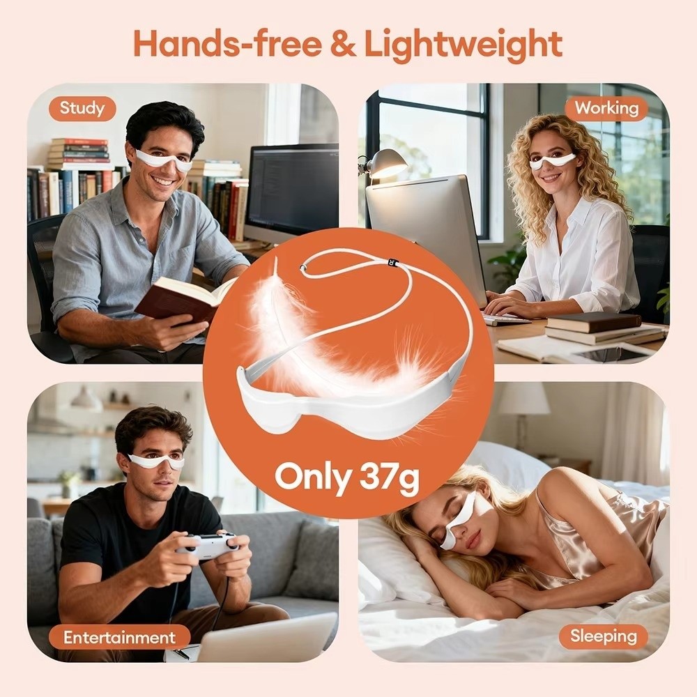 3D Eye Massager Red Light Ther – Light Therapy Glasses recenzja i cena