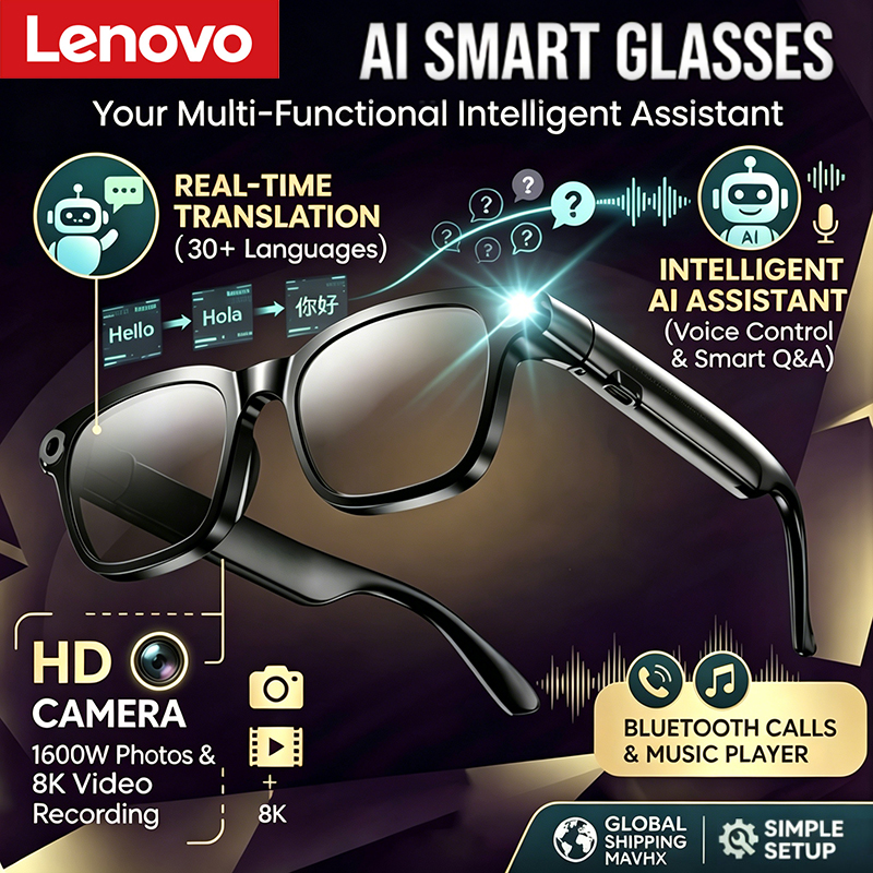 Lenovo 1600MP Camera 8K HD Sma – Smart Glasses Lens recenzja i cena